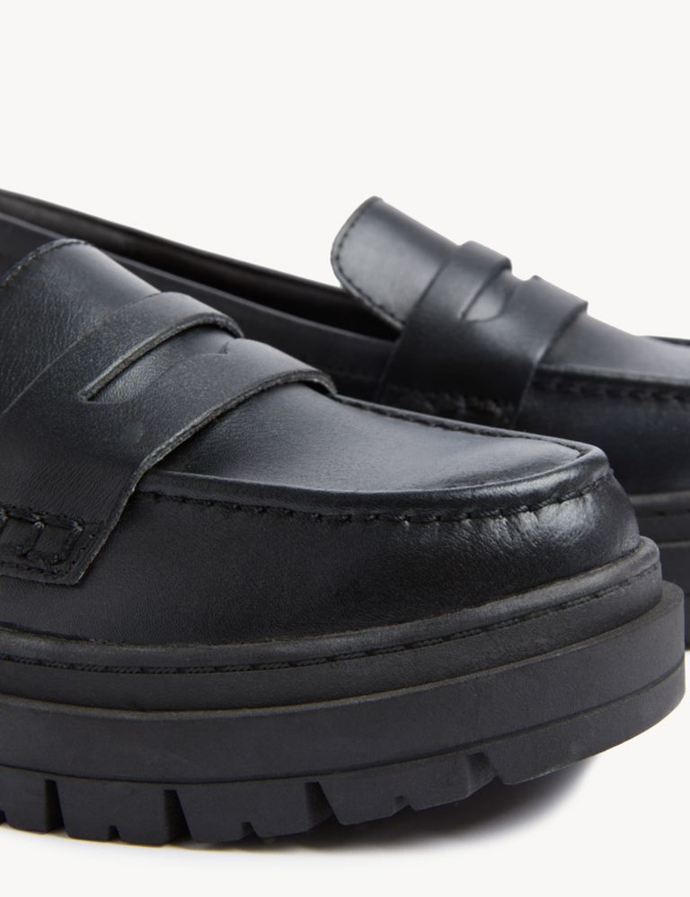 Kids' Leather Chunky School Loafer (13 Small - 7 Large) 3 of 5