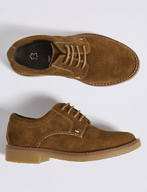 Kids' Leather Derby Lace-up Shoes Image 2 of 5
