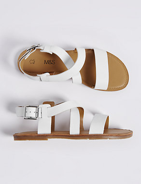 Kids' Leather Flat Sandals Image 2 of 5