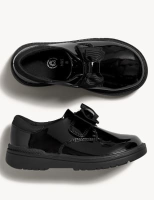 M and s hot sale boys school shoes