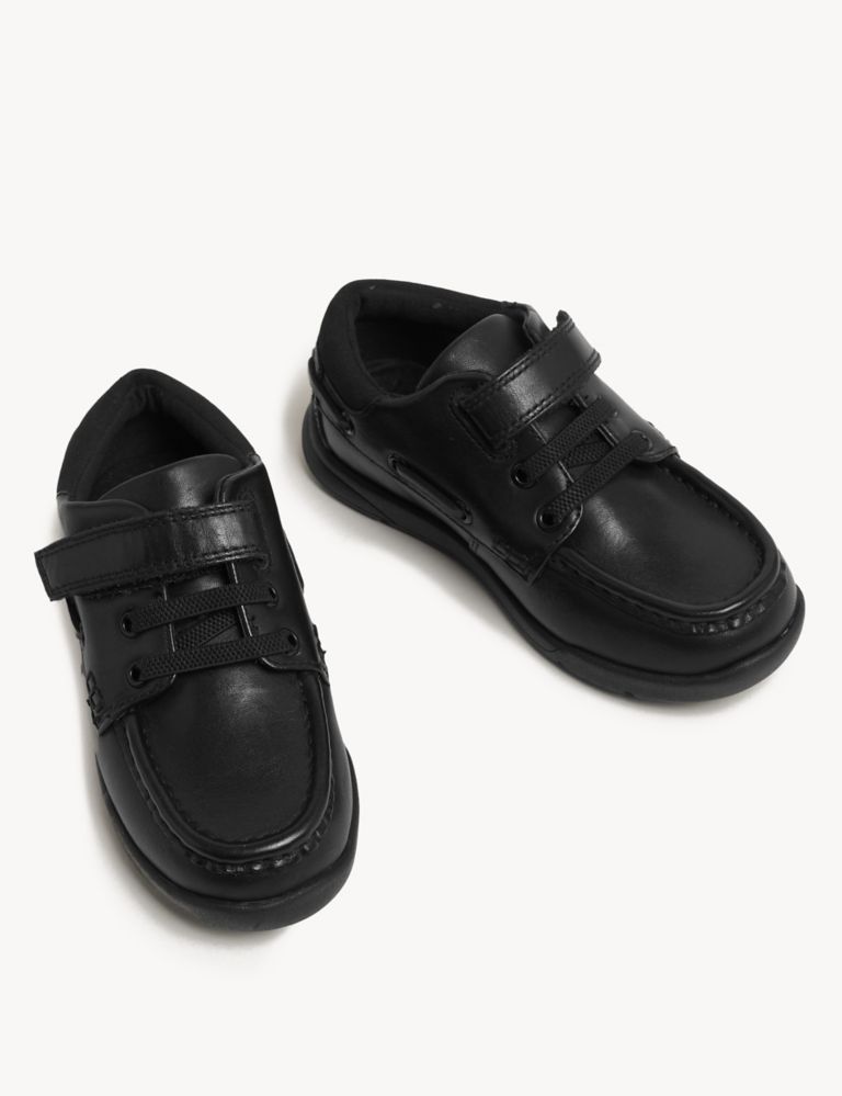 Kids' Leather Freshfeet™ Riptape School Shoes (8 Small - 2 Large) 2 of 5