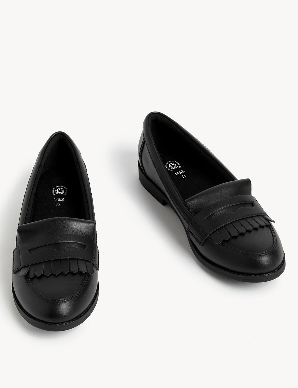 Kids' Leather Freshfeet™ School Loafers (13 Small - 7 Large) 1 of 5