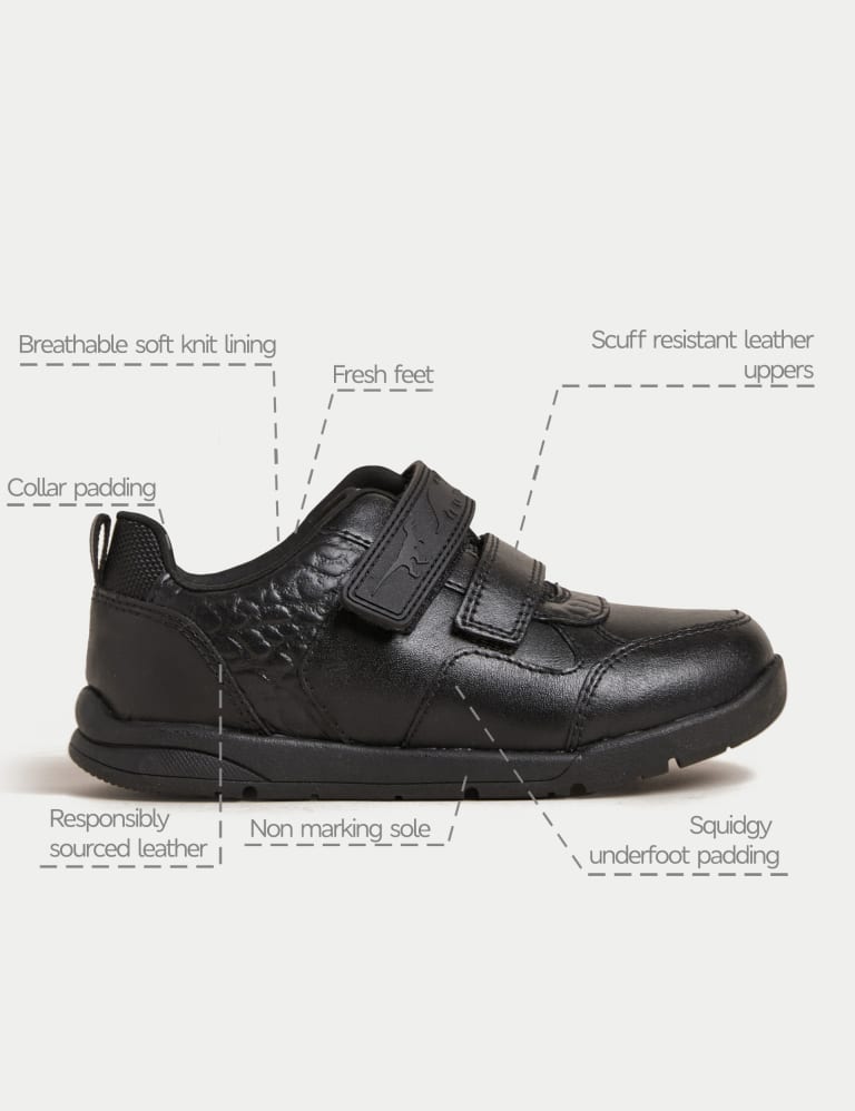 Kids Leather Freshfeet School Shoes 8 Small 2 Large