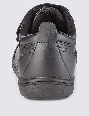 Kids' Leather Freshfeet™ Scuff Resistant Toe Bumper Trainers with Silver Technology Image 2 of 5