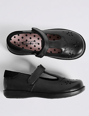 Kids' Leather Freshfeet™ T-Bar School Shoes Image 2 of 4