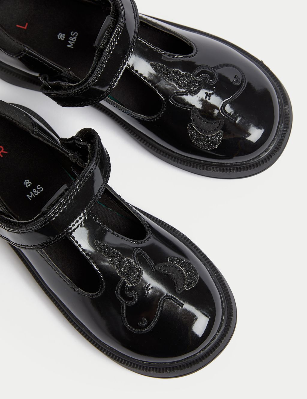 Kids' Leather Freshfeet™ Unicorn School Shoes (8 Small - 2 Large) | M&S ...