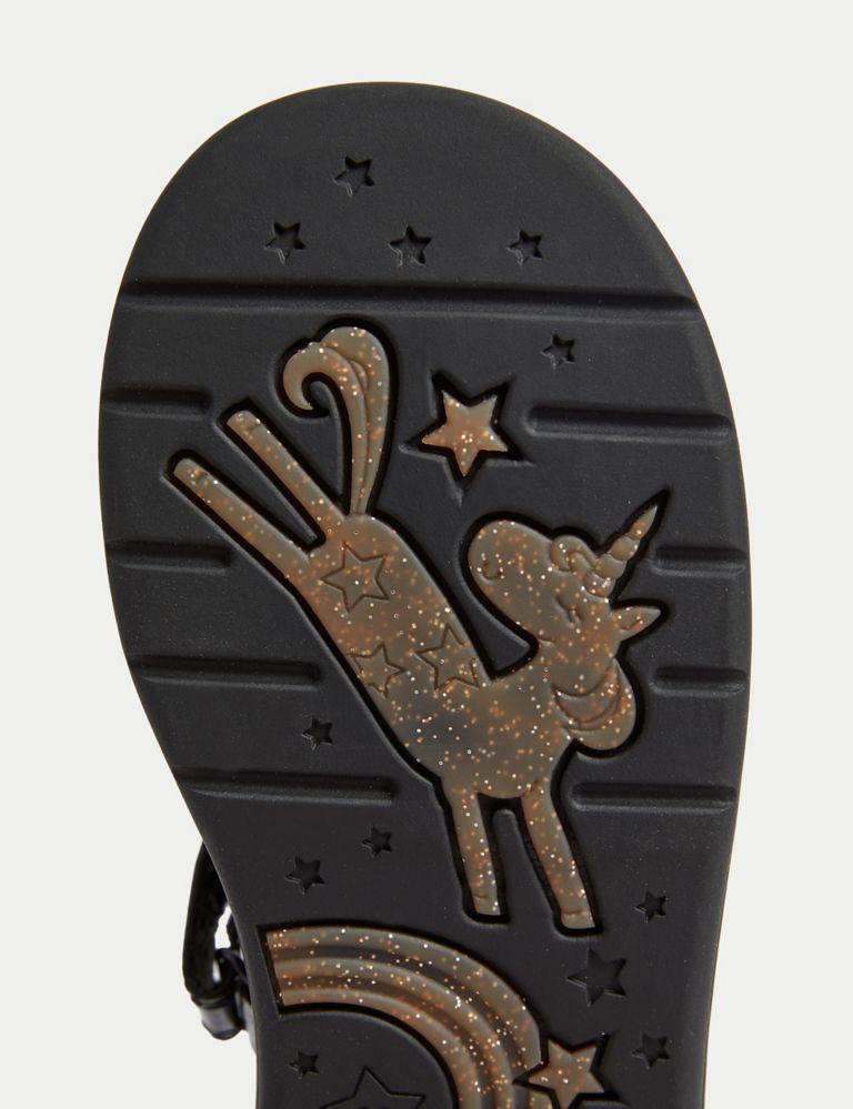 Kids' Leather Freshfeet™ Unicorn School Shoes (8 Small - 2 Large) 5 of 6