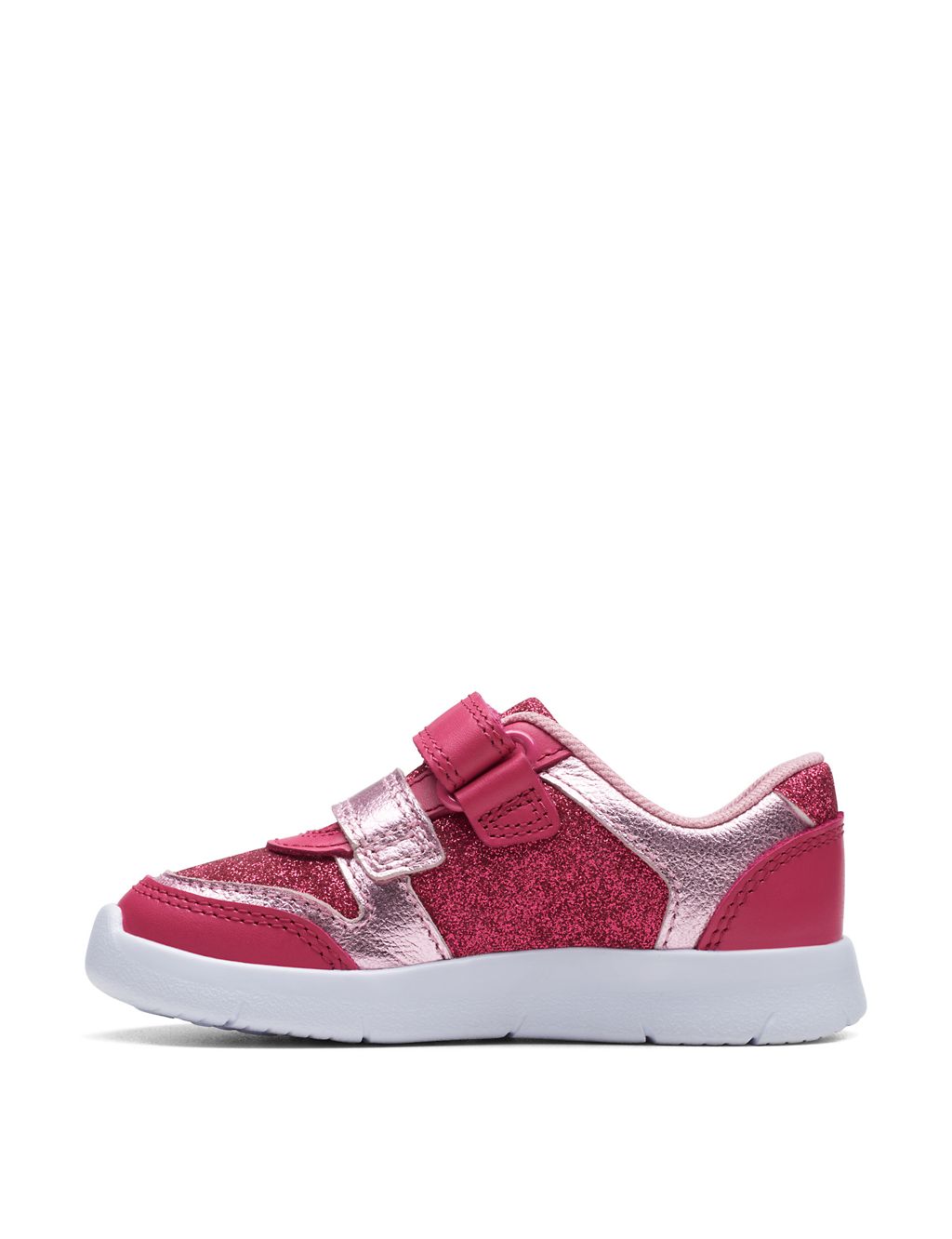 Kids' Leather Glitter Riptape Trainers (3 Small - 6½ Small) 4 of 7