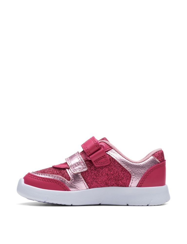Kids' Leather Glitter Riptape Trainers (3 Small - 6½ Small) 6 of 7