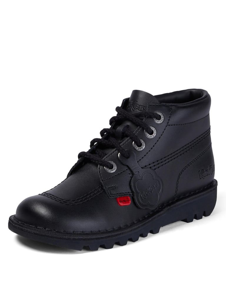 Kids Leather High Top School Shoes Kickers M S