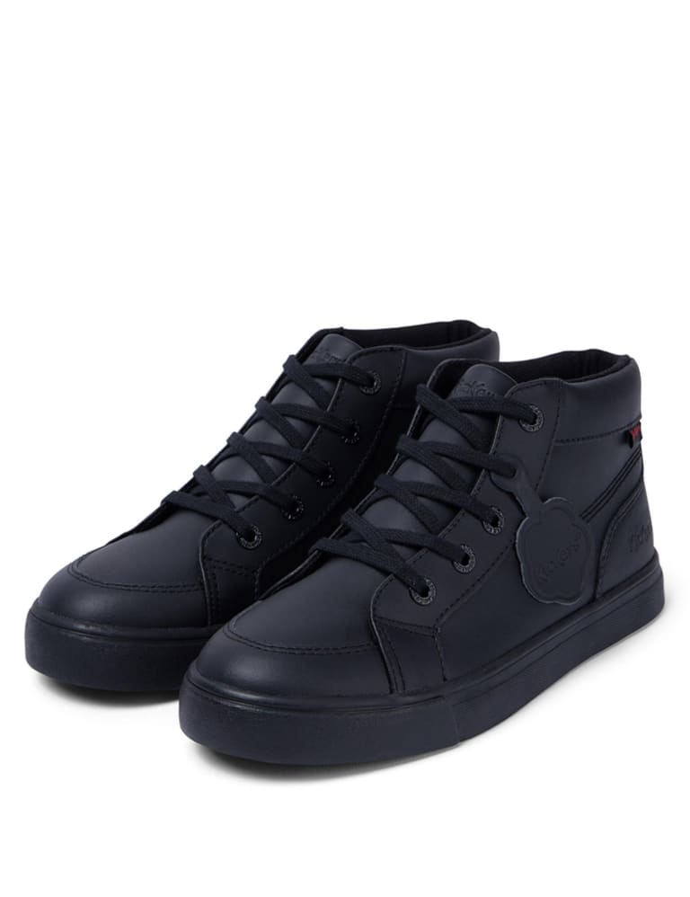 Kids Leather High Top School Shoes Kickers M S