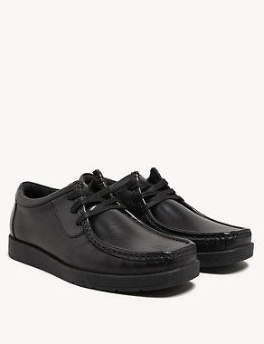 Kids' Leather Lace School Shoes (13 Small - 9 Large) Image 2 of 7
