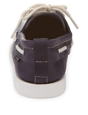 Kids' Leather Lace Up Boat Shoes Image 2 of 5