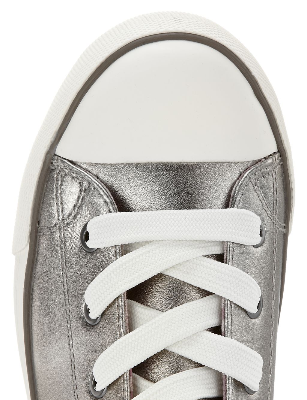 Kids' Leather Lace Up Low Top Casual Trainers 4 of 5