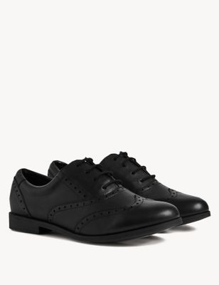 Kids’ Leather Lace-up Brogues School Shoes (13 Small - 7 Large) Image 2 of 6