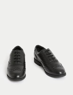 Kids’ Leather Lace-up Brogues School Shoes (13 Small - 7 Large) Image 2 of 6