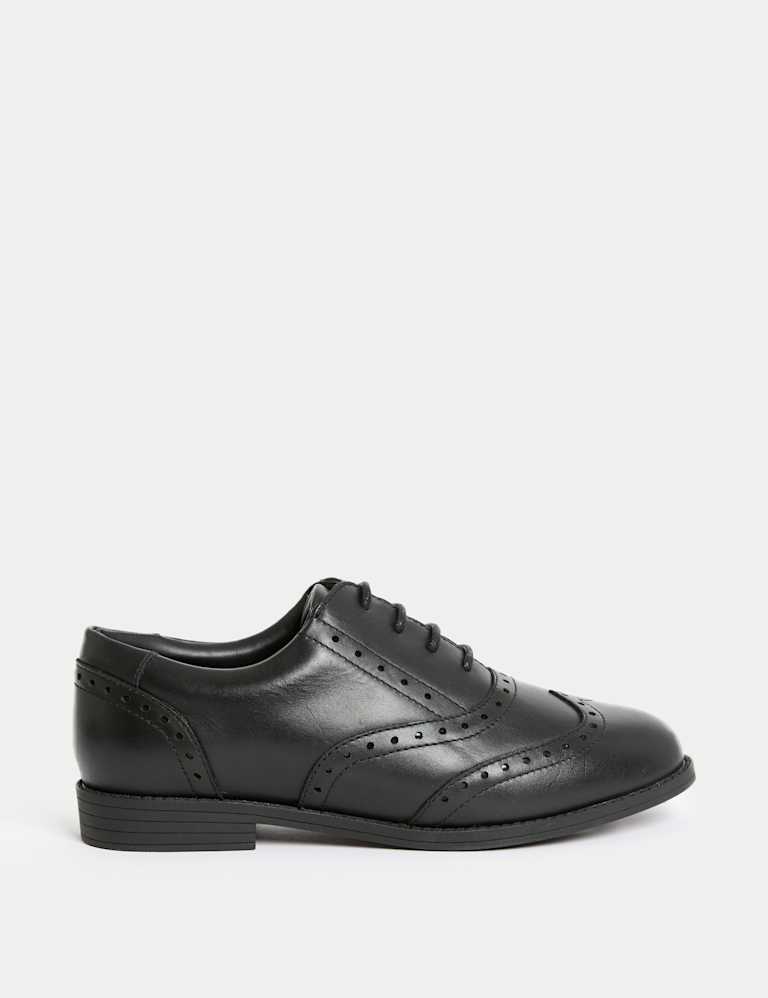 Kids’ Leather Lace-up Brogues School Shoes (13 Small - 7 Large) 1 of 5