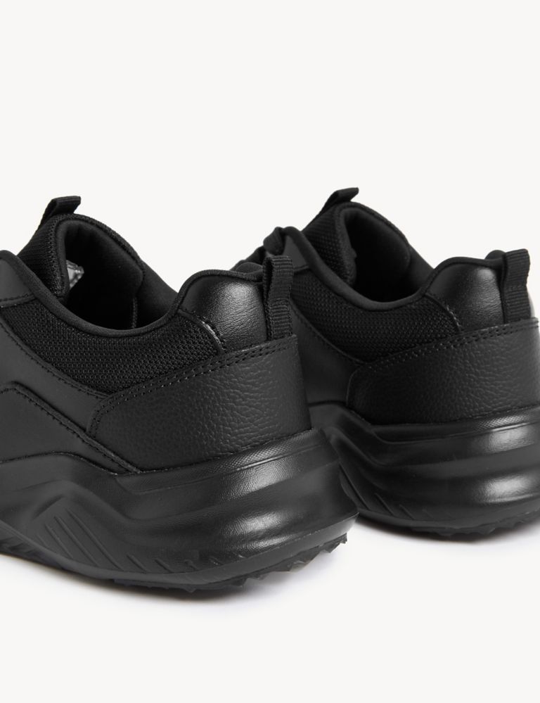 Kids' Leather Lace up School Trainer (3 Large - 9 Large) 3 of 5