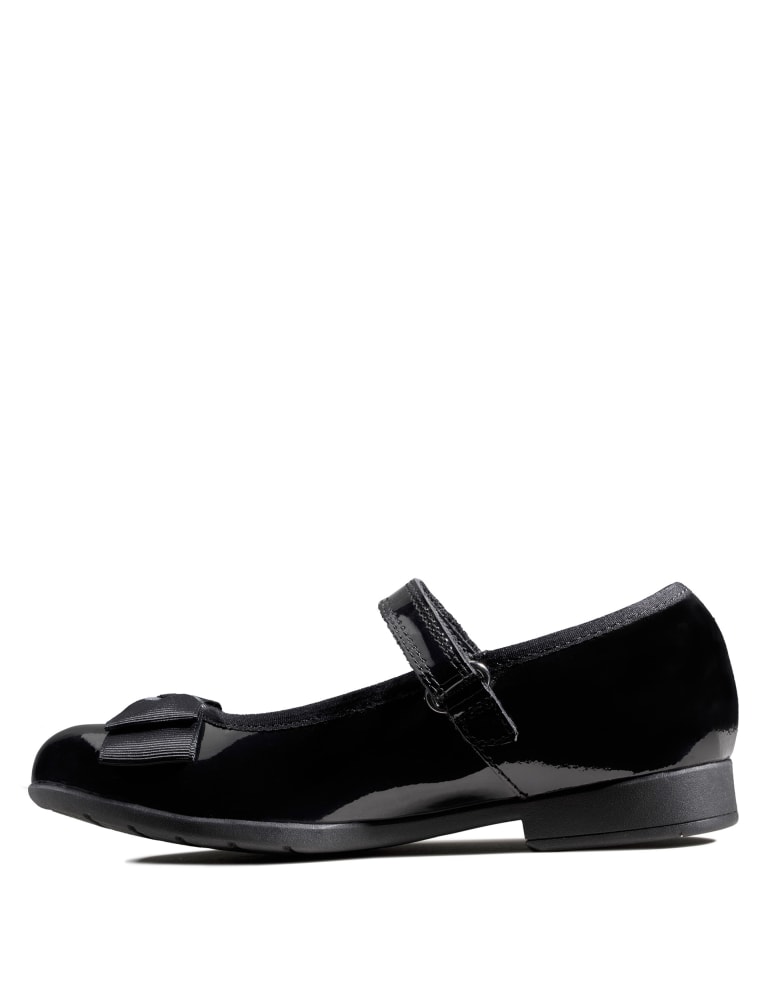 Kids Leather Riptape Bow Mary Jane Shoes Kid size 10 2.5
