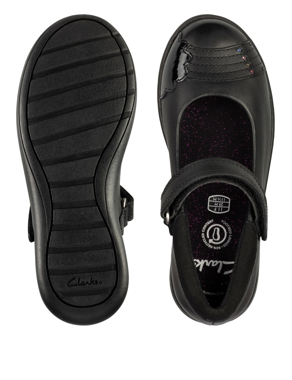 Kids' Leather Riptape Mary Jane Shoes (Kid size 10-2.5) 1 of 5