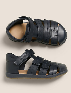 Kids' Leather Riptape Sandals (4 Small - 12 Small) Image 2 of 5