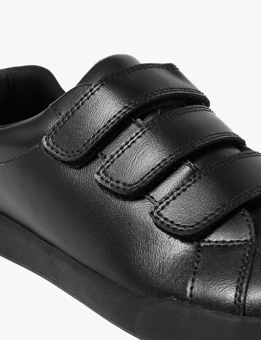 Kids' Leather Riptape School Shoes (13 Small- 9 Large) 2 of 5