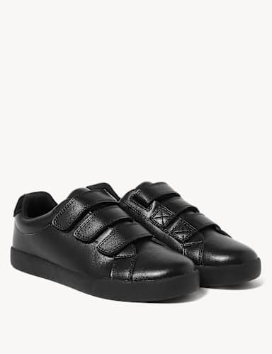 Kids' Leather Riptape School Shoes (13 Small- 9 Large) 2 of 5