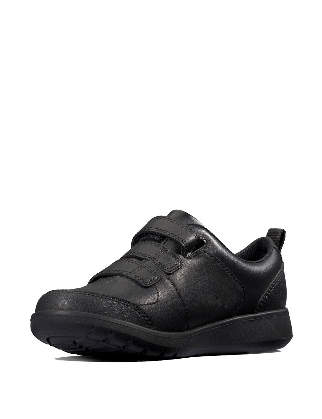 Kids' Leather Riptape School Shoes (3 Small - 9 Small) 2 of 7