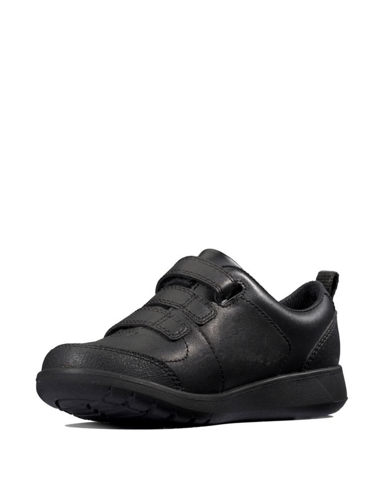Kids' Leather Riptape School Shoes (3 Small - 9 Small) 3 of 7