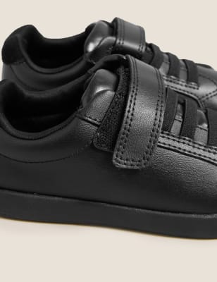 adidas black leather school shoes