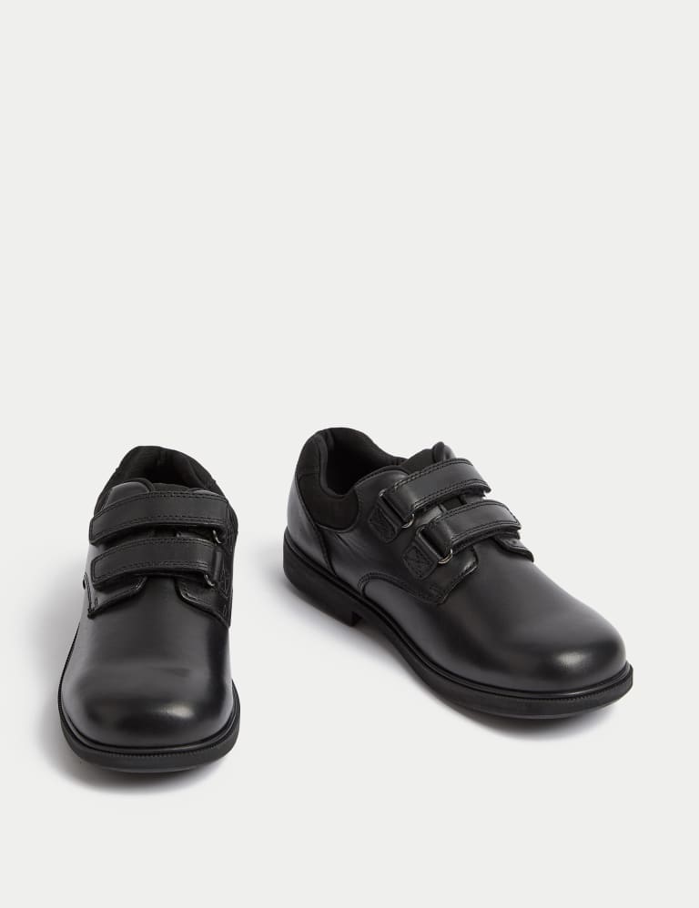 Kids Leather Riptape School Shoes 8 Small 1 Large M S
