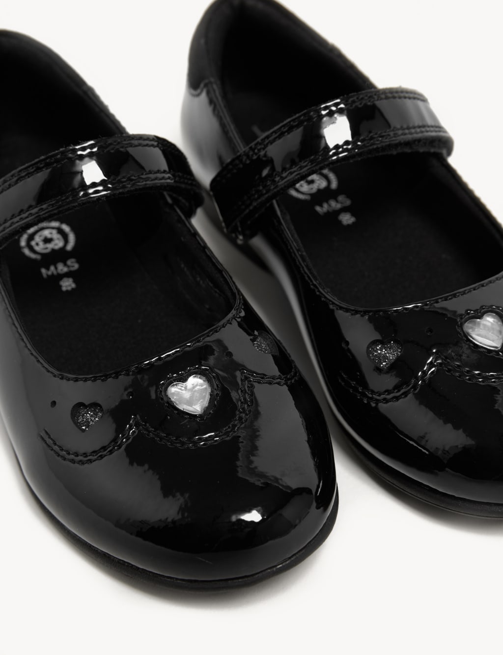 Kids' Leather Riptape School Shoes (8 Small - 1 Large) 2 of 6