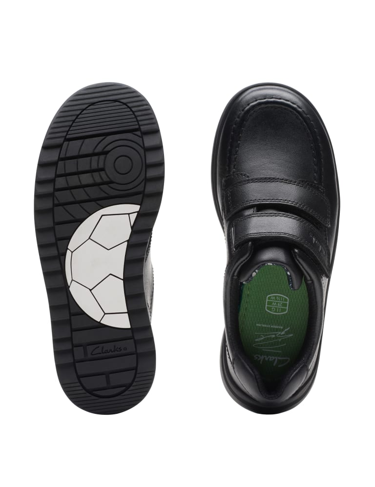 Kids Leather Riptape School Shoes 8 Small 2 Large CLARKS M S