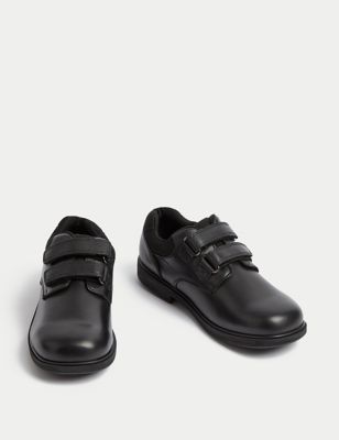 Kids’ Leather Riptape School Shoes (8 Small - 2 Large) Image 2 of 6