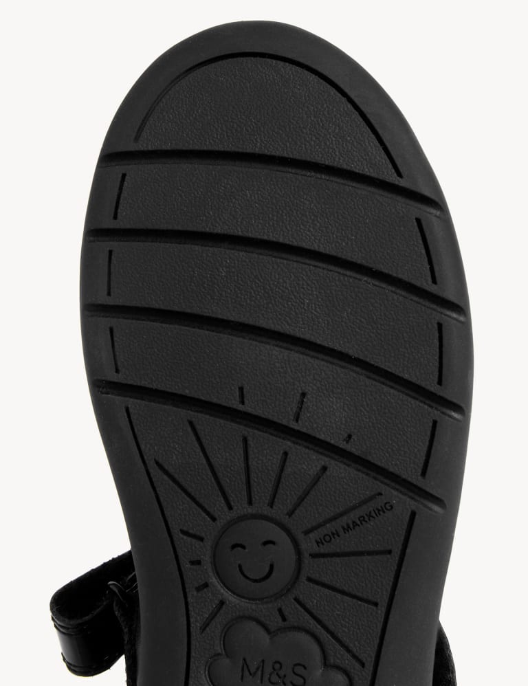 Kids Leather Riptape School Shoes 8 Small 2 Large M S