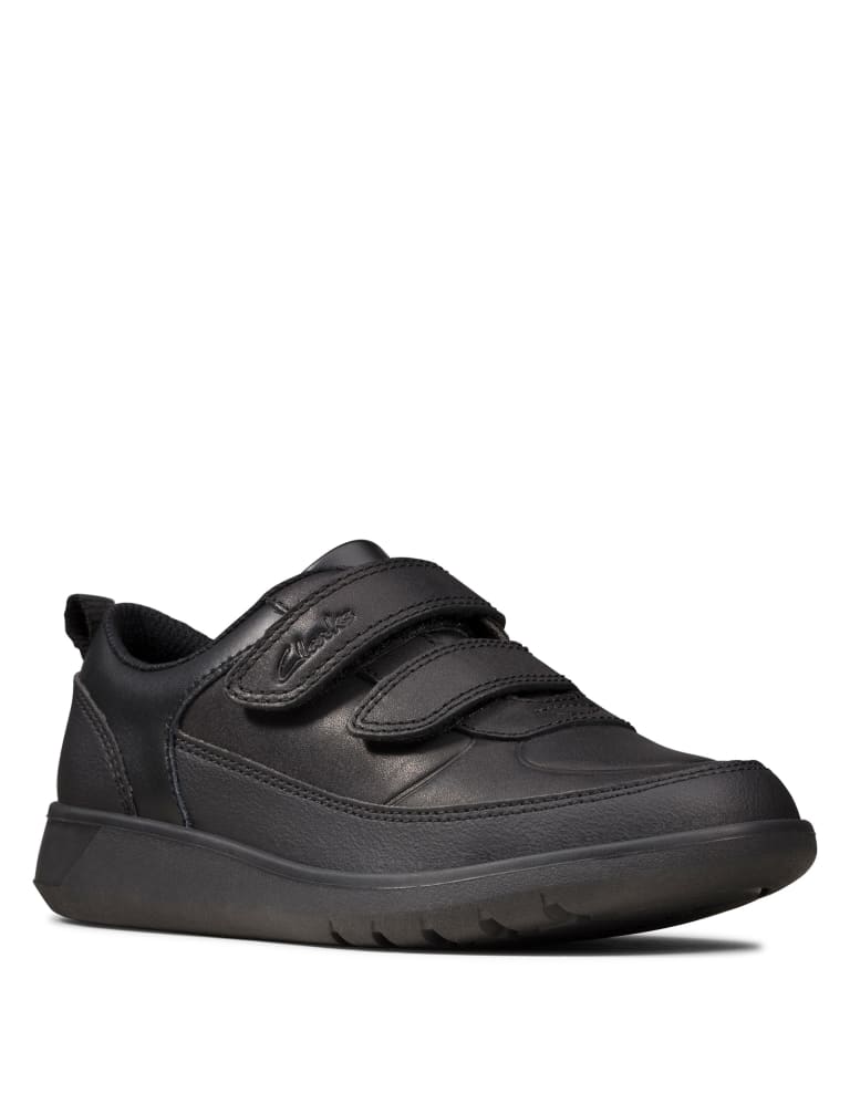 Kids' Leather Riptape School Shoes (Kid size 10-2.5) 1 of 5