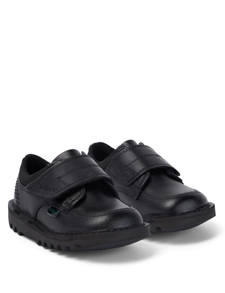 Kids' Leather Riptape School Shoes 2 of 4