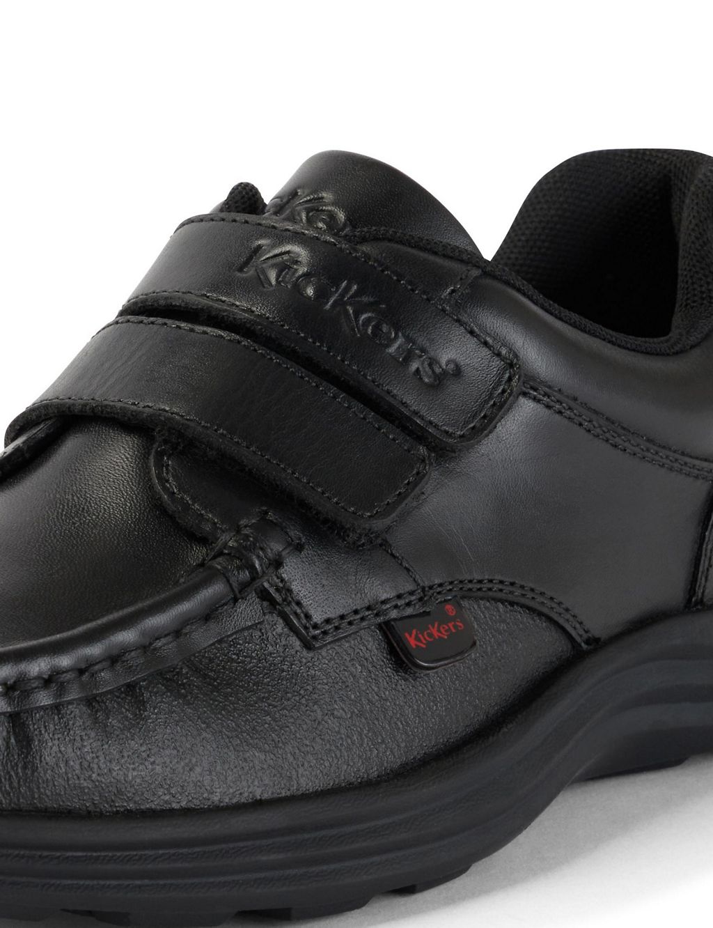 Kids' Leather Riptape School Shoes 2 of 5