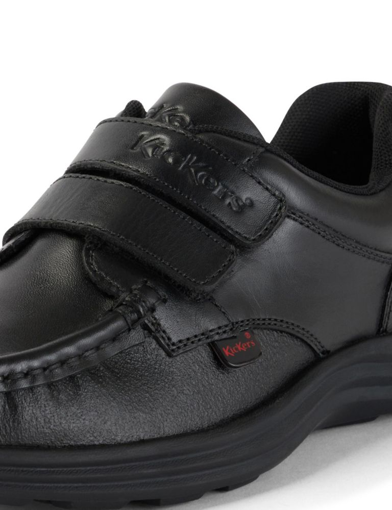 Kids' Leather Riptape School Shoes 3 of 5