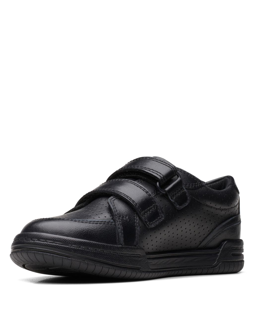 Kids' Leather Riptape School Shoes 2 of 4