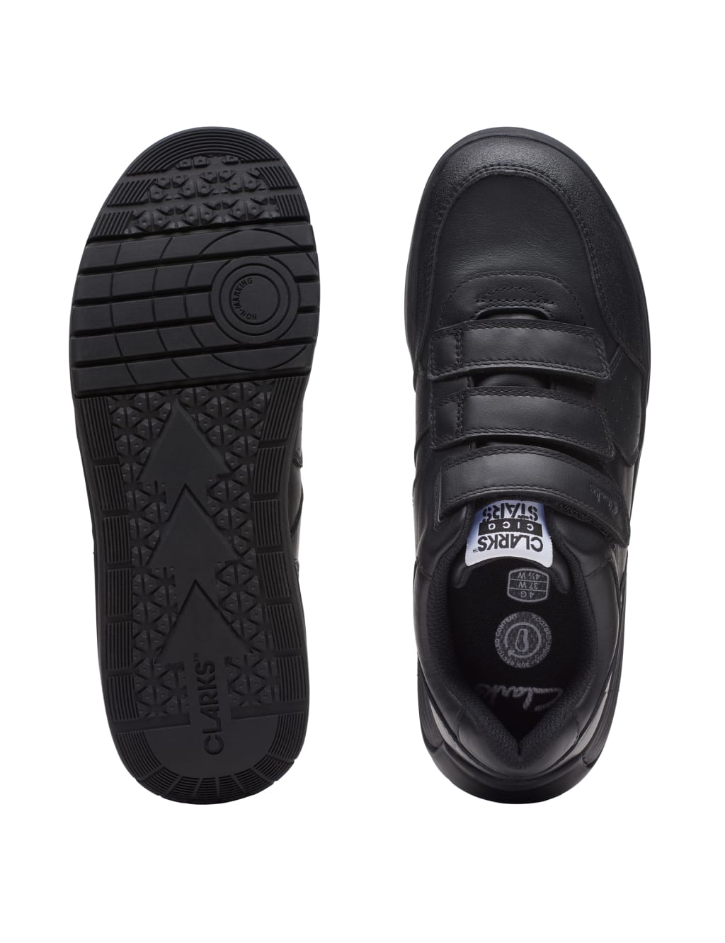 Clarks mens velcro trainers sales