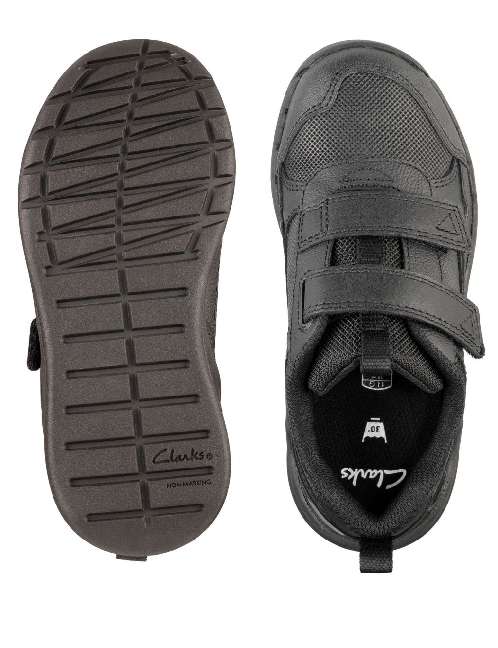 Kids' Leather Riptape Trainers (Kid size 10-2.5) | CLARKS | M&S