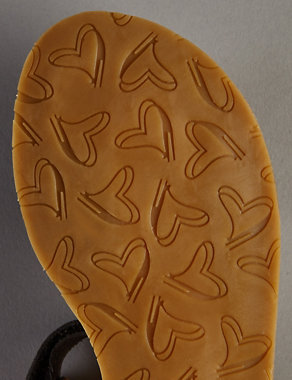 Kids' Leather Sparkle Floral Corsage Sandals Image 2 of 3