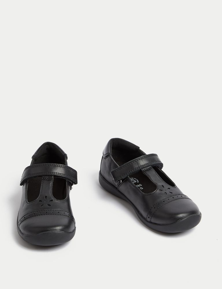 Kids’ Leather T-Bar School Shoes (8 Small - 1 Large) 2 of 5