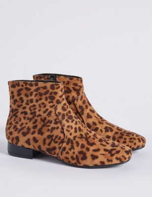 Kids' Leopard Print Ankle Boots | M\u0026S