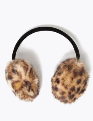 Kids' Leopard Print Earmuffs M&S