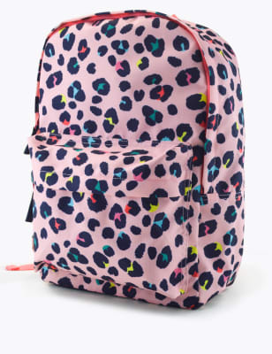 pink leopard backpack