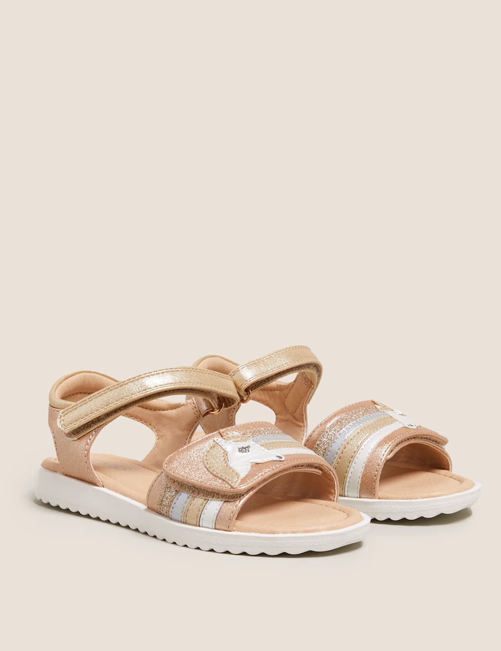 Kids' Metallic Unicorn Riptape Sandals (5 Small - 12 Small) 1 of 5