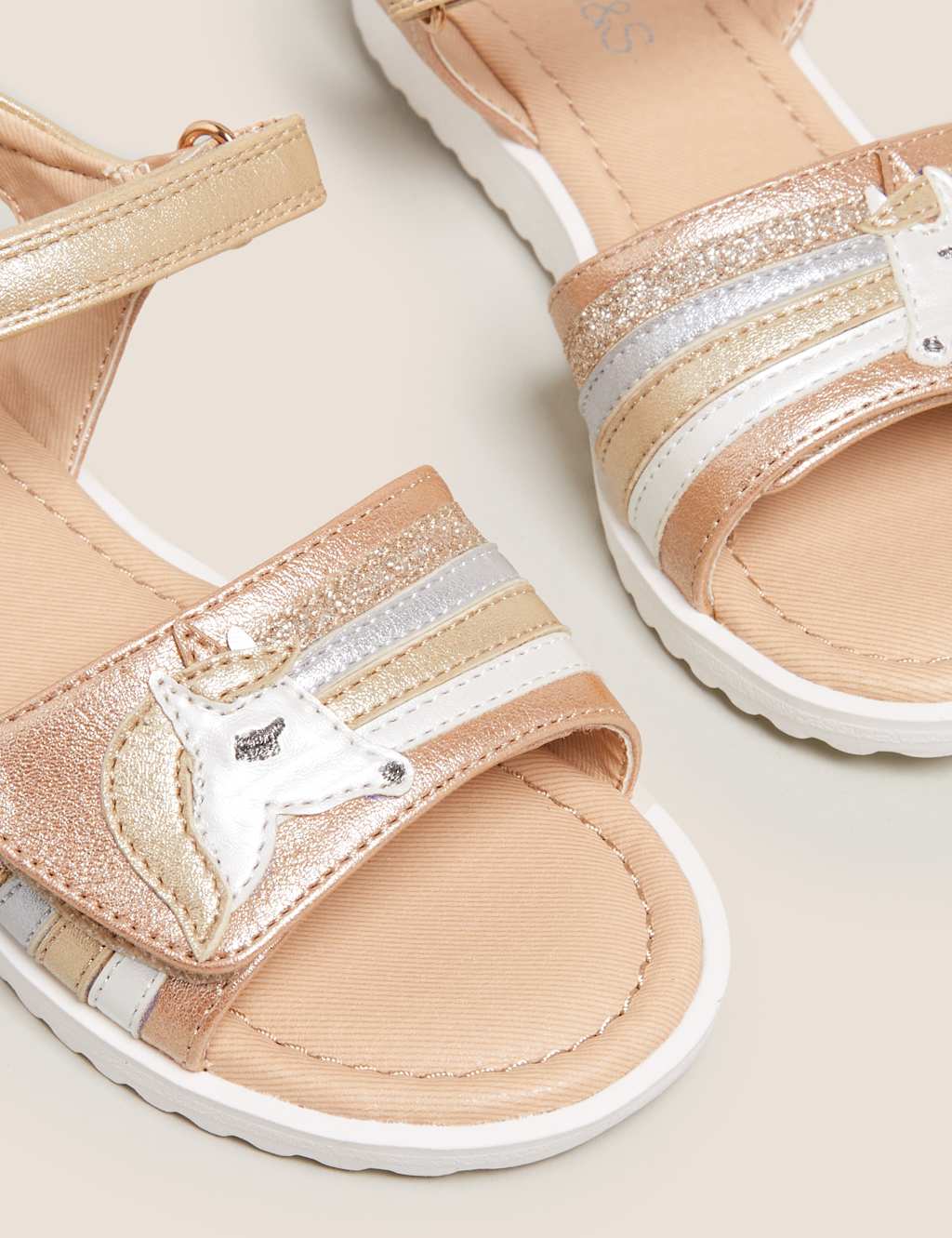 Kids' Metallic Unicorn Riptape Sandals (5 Small - 12 Small) 3 of 5