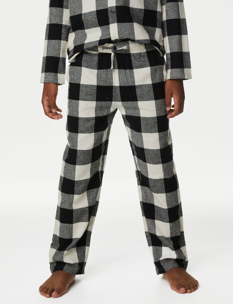  Baby PJ Pajama Pants Plaid Multi color Black White